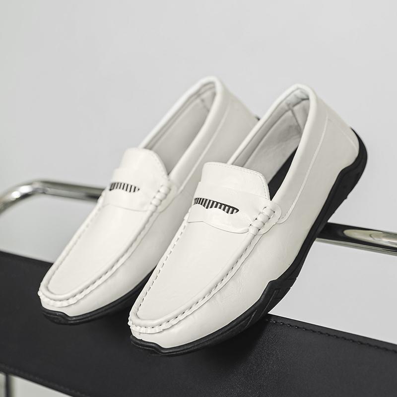 Leisure Walk Mens Penny Loafers Casual Leather Shoes Elegantes Moccasins Wedding Party Driving Shoes Fashion Male Slip on Flats