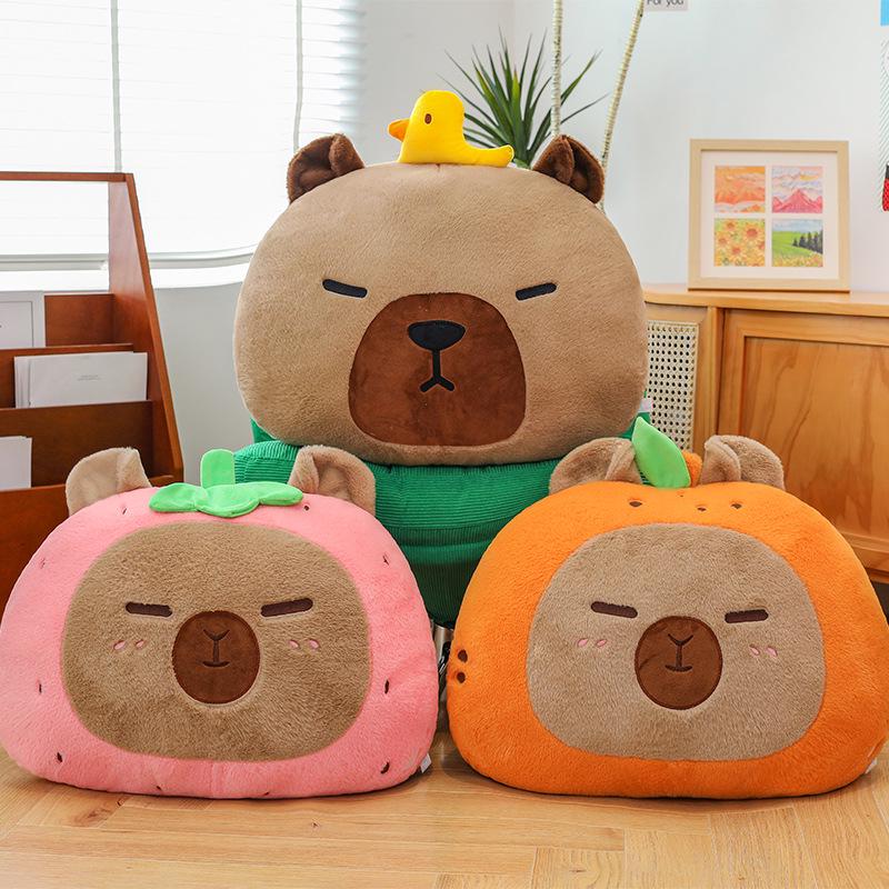 

Adorable Capybara Plush Pillow and Backrest Stuffed Toy for Kids 38cm (0.35kg) розовый