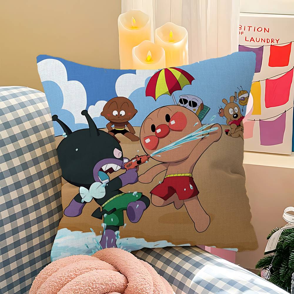 Children Anime Anpanman Personalized Picture Text Home Decorative Pillows Household Gifts 45X45Cm