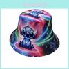 Childrens Sun Protection Cap With Large Brim And Stitch Print Design For Summer Outdoor Play