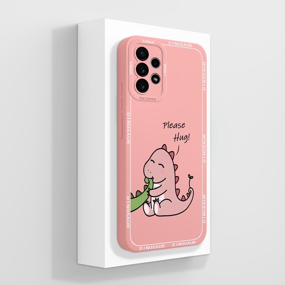 Cute Panda Case For Samsung Galaxy A72 Fundas Camera Protection Back Cover For Samsung A 72 4G 5G Soft Liquid Silicone Bumper