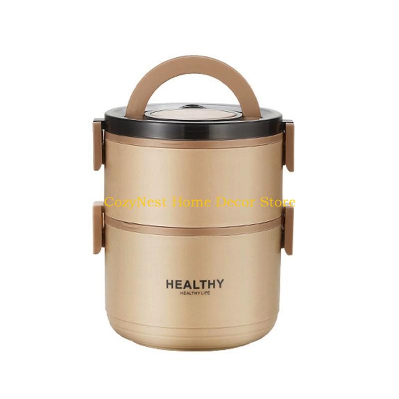 92MF Efficient Nonrust Steel Meal Carriers Multipurpose Thermal Container With Foldable Utensils Container