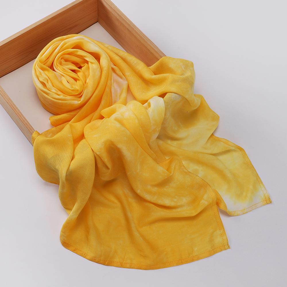 Hot Selling Tie Dye Printed Hijab Modal Cotton Viscose Scarf Rayon Shawl Lightweight Muslim Ramadan Headscarf Scarves
