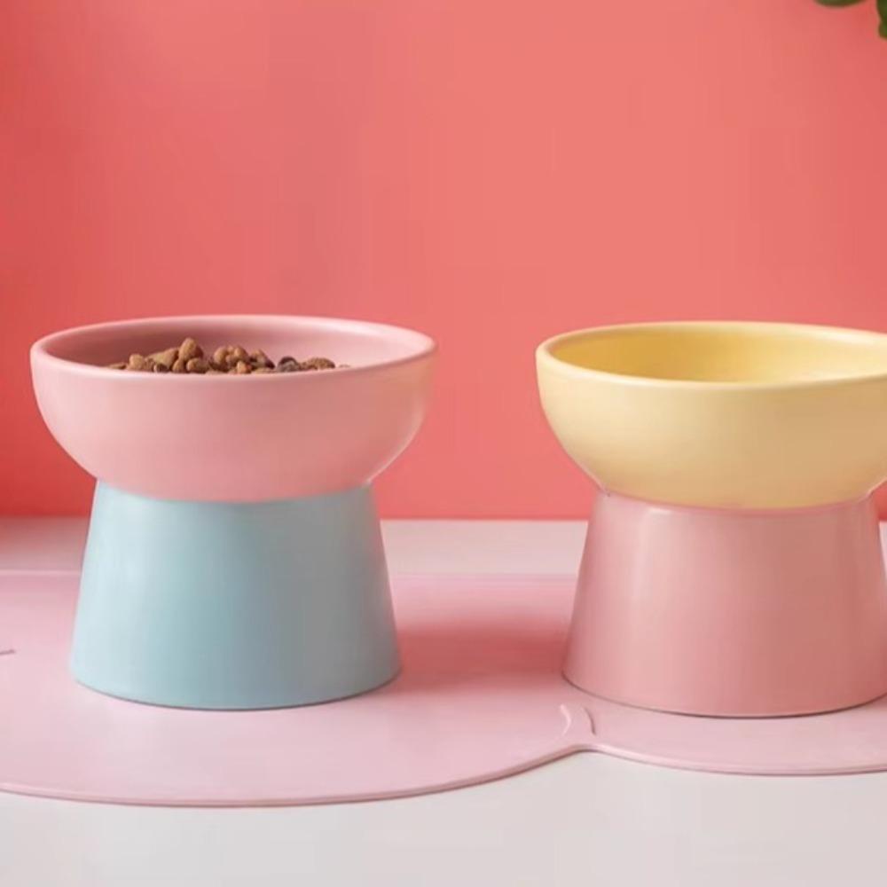 Keramik Hundenapf Wassernapf 300ml Futterteller Fressnapf Katze Erhöhter Napf für Welpen