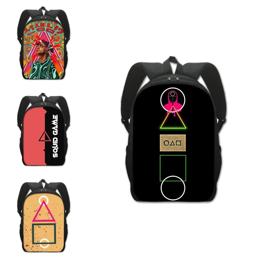 Squid Game Backpack Versatile Kids Schoolbag With Practical Divided Storage Areas