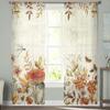 Fall Mushroom Flower Butterfly Dragonfly Window Tulle Curtains For Living Room Kitchen Modern Window Treatments Voile Curtains