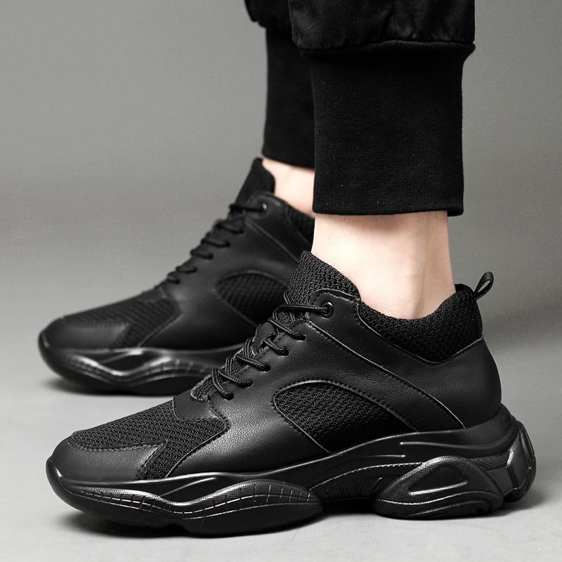 Plateau 6cm 8cm Herren Schuhe mit Absatzerhöhung Sportliche Freizeitsneaker Low Cut Schuhe zur Höhenvergrößerung Unsichtbarer Mann Größer Machende Flats