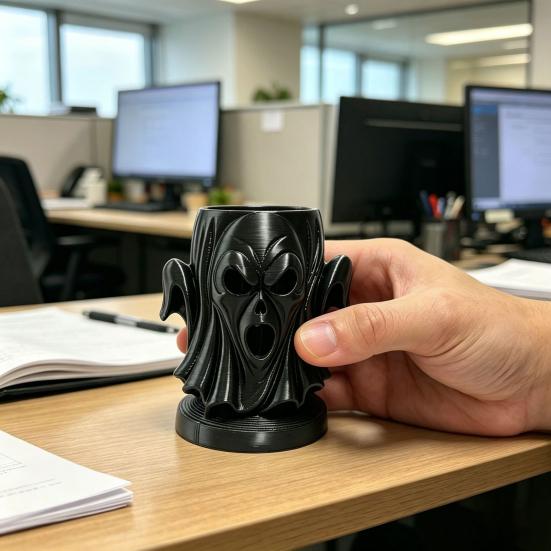 Desktop Decoration Halloween 3D Printed Ghost Egg Holder, Multi-Functional Tray Ornaments for Storage And Horror Figure Decoration, Theme Stable Base