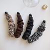 Fabric Banana Clip Korean Elegant Leopard Print Ponytail Holder Ponytail Clip Hair Claw Hairpin Sweet Bowknot Hair Clip Women