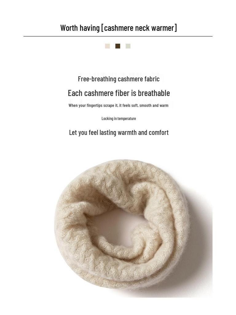 Unisex Cashmere Snood Pullover: Warm, Cold-Proof Neck Protection, Versatile Knitted Collar Scarf.