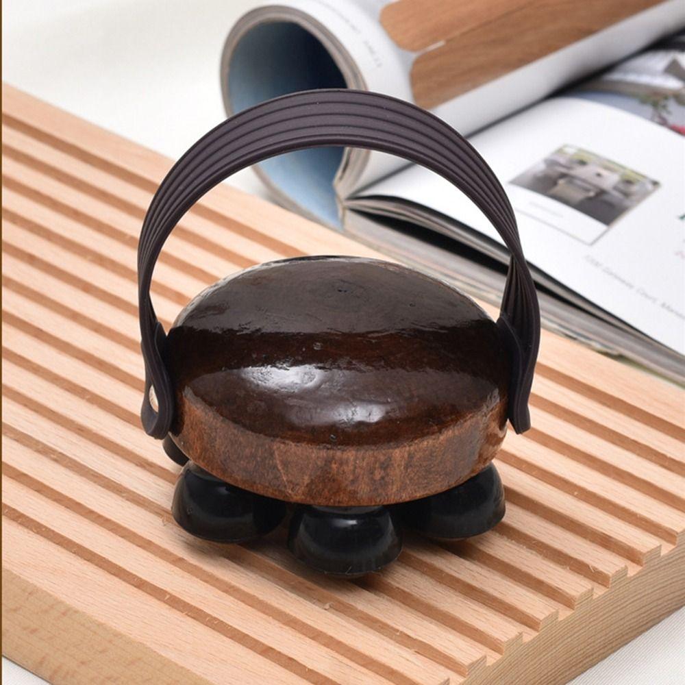 Ergonomic Handle Handheld Massage Tool Wooden Material Manual Body Roller Home Use