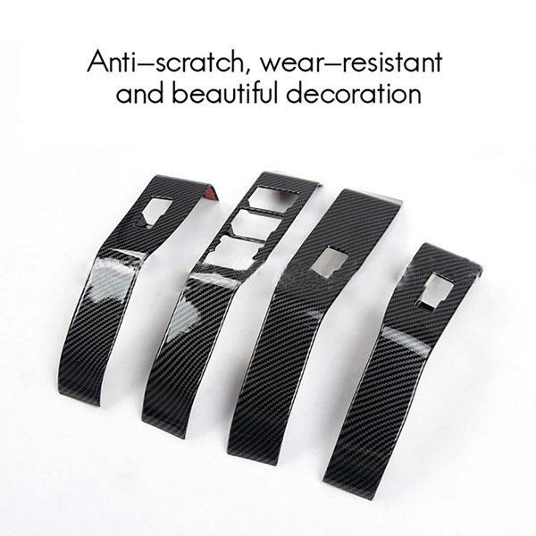 Sada 4 nálepek na panely elektrického stahování oken pro Ford Mustang Mach-E: Příslušenství pro úpravu interiéru vozu