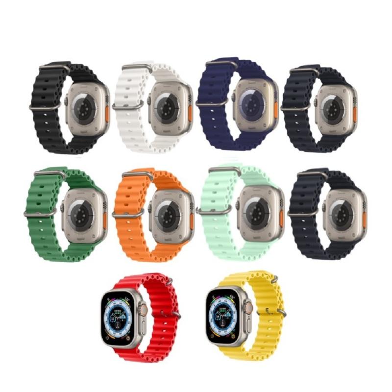 Silikon-Ersatzarmbänder kompatibel mit Iwatch Ultra Series 7 6 5 3 Se 8