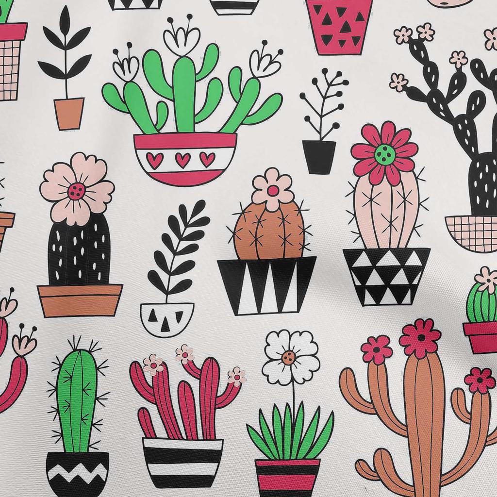 oneOone Cotton Flex Dusty Green Fabric Cactus Diy Clothing Quilting Fabric Print Fabric By Yard 40 Inch