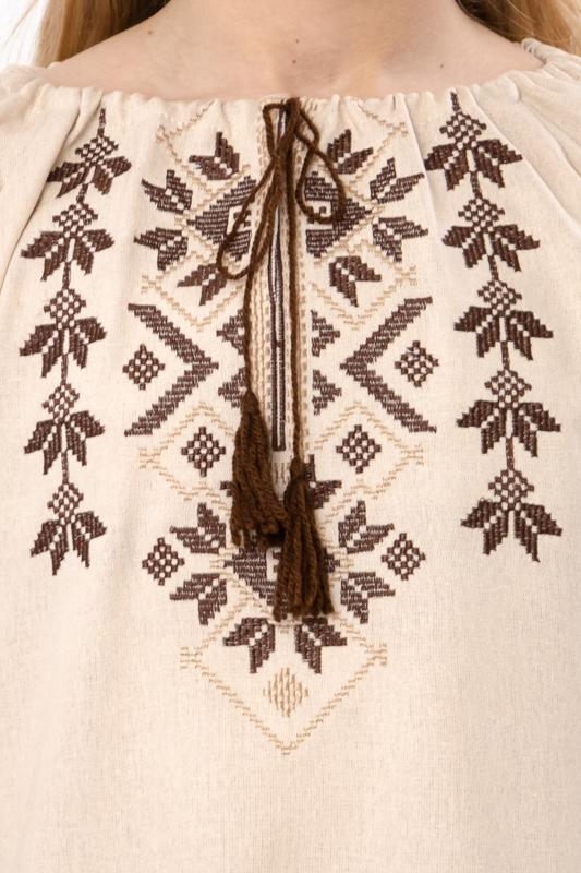 Girls' Long Sleeve Embroidered Ukrainian Vyshyvanka Shirt Any Season 6480-070-22-1 HC