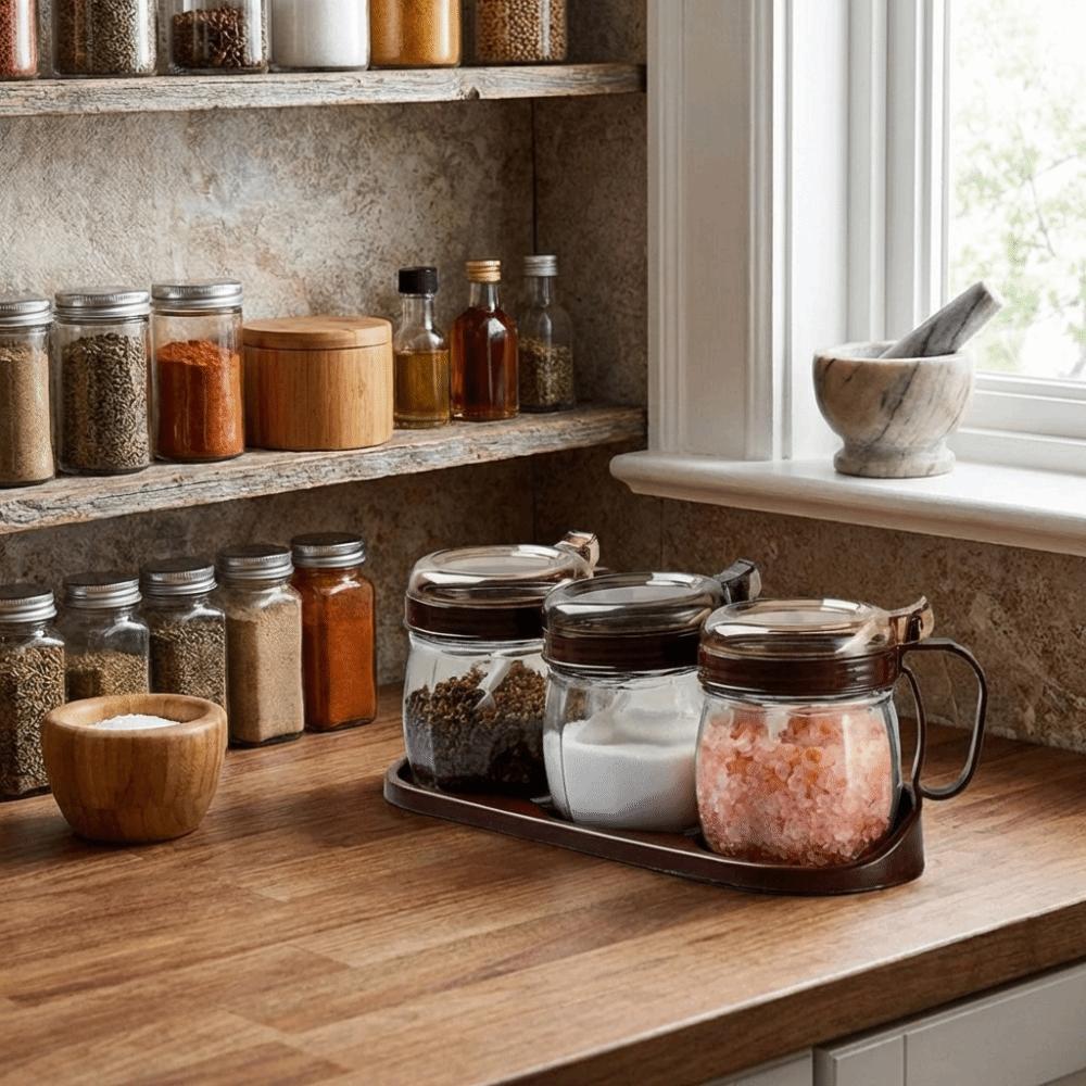 Sealing Glass Seasoning Jars Moisture-Proof Condiment Jar Kitchen Storage Bottle  Home Cooking