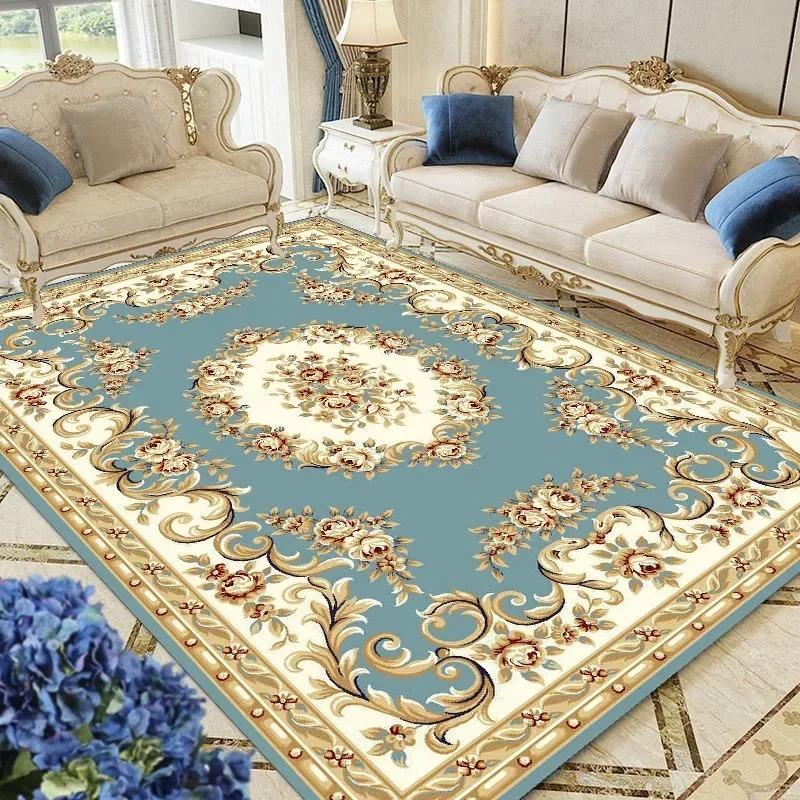 European Style Luxury Bedroom Carpet for Living Room Large Rugs  Home Decoration Washable Sofa Table Mat High-end Cloakroom Rug