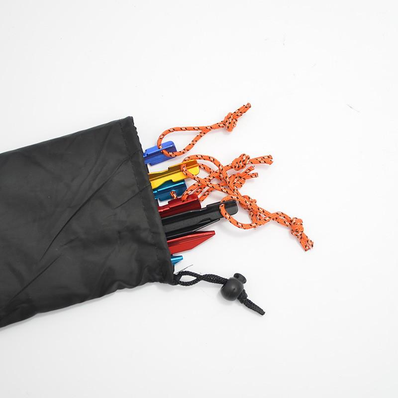 18cm Super Light Aluminum Alloy V-Shaped Tent Stakes with Rope, Outdoor Triangular Ground Stakes, Reinforced Tent Accessories.