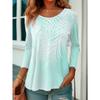2025 Women's T shirt Tee Floral Print Long Sleeve Basic Sweatshirt Fashion Round Neck Regular Fit Floral Painting