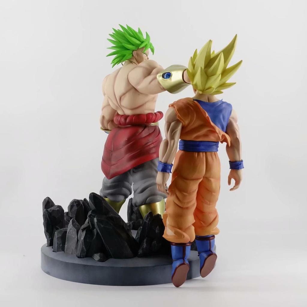 38cm Dragon Ball Broli Vs Goku Super Saiyan Pvc Action Figure Anime Model Statue For Fan Collection Desktop Decoration Gift