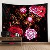 Bohemian Wall Hanging Tapestry Plant Flower Wall Cloth Bohemian Home Fabric Decoration Painting Yoga Bed Sheet and Beach Mat