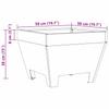Fire Pit Black 50 X 50 X 38 Cm Steel