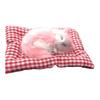 Simulation Sleeping Cat Decoration with Plaid Mat Odor Removal Bamboo Charcoal Plush Kitten Stuffed