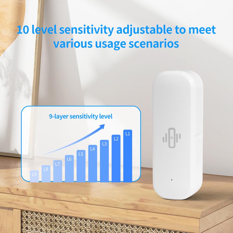 Tuya Smarter Vibrationssensor WiFi-Version Echtzeit-Bewegungsmeldung Automatisierung Wohn-Smart-Life APP-Benachrichtigungen Alarm