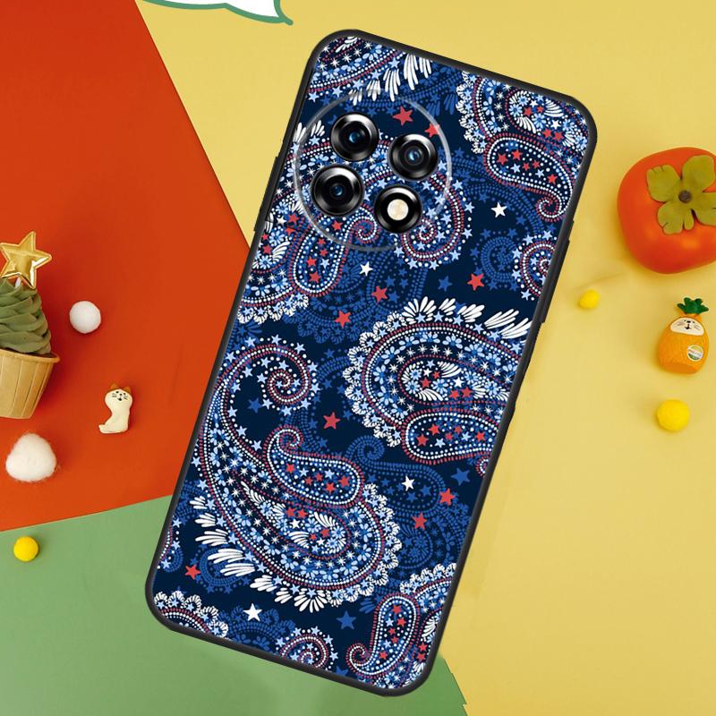 Paisley Pattern Case For OnePlus 9 10 Pro 11 12 13 15 13T 13R 12R 10T 8T Nord 5 CE 2 3 4 Lite N20 N30 Cover