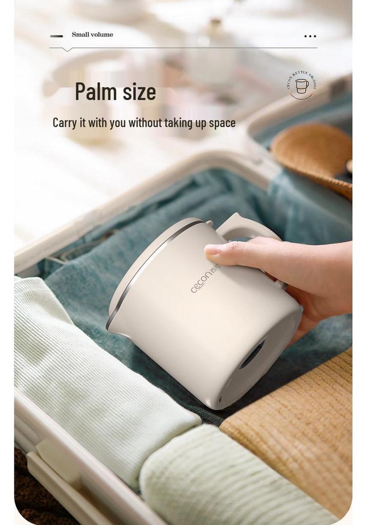 Xi Ke Portable Folding Electric Kettle - Stainless Steel Travel Hot Water Kettle for Business Trips & Dorms