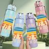 1PC Life Better With Dogs Sunset 750ml Color Plastic Sports Water Bottle Leakproof Flip Straw Lid Suitable for Sports Office Home Use