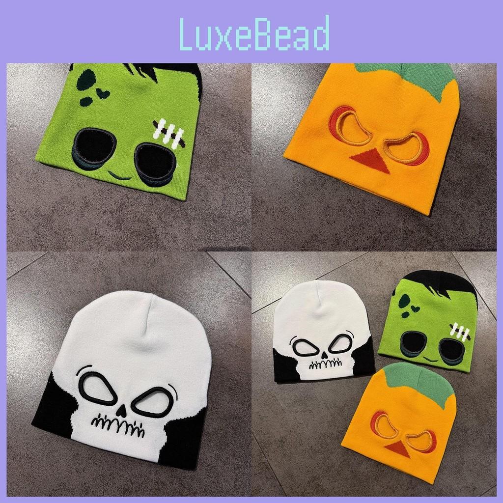 Skull Halloween Pumpkin Pattern Knitted Cap With Show Eyes Fashion Casual Hat