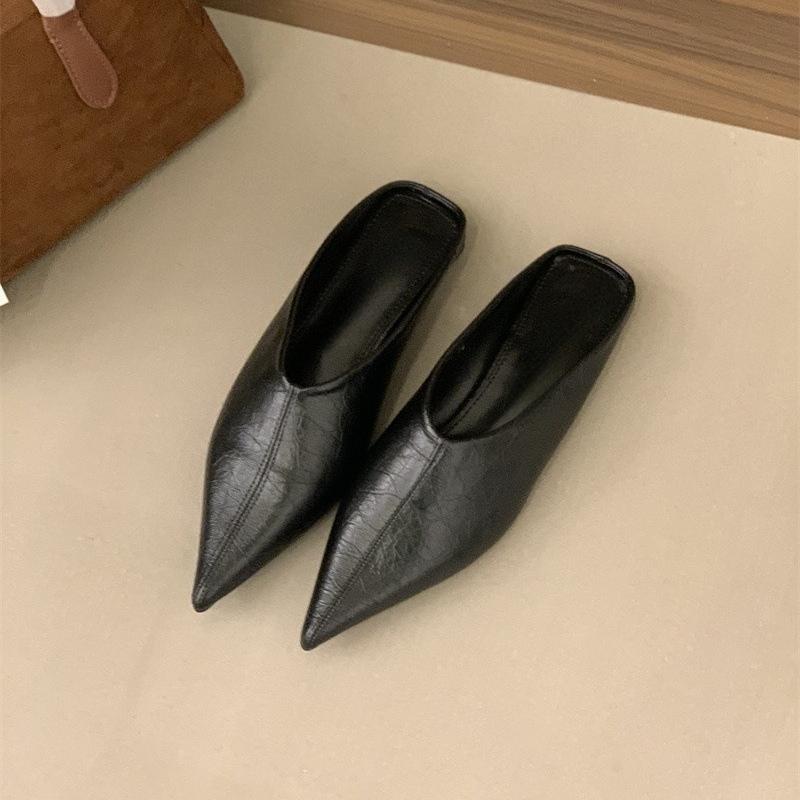Fashion Women Mules 2025 Summer New Brand Slipper Fashion Pointed Toe Casual Slip on Ladies Mules Outdoor Dress Sandal Shoes Women Flats