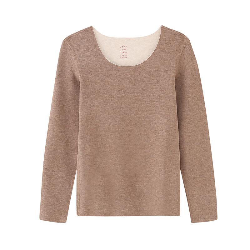 

2024 Женский осенне-зимний бесшовный термотоп из немецкого бархата, шерсти и шелка XL