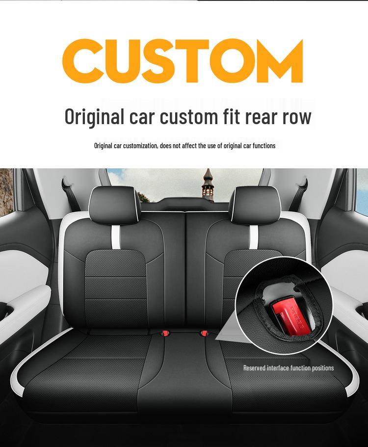 Bingo Plus Universal Full Leather Car Seat Cushion - New Model, 5-Seat, All-Season Compatibility.