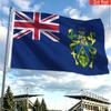 2D Flat - 2D Flat - 2026 Football Peter Kayne Islands Blue Background with Pattern Badge Decorative Banner, Single-Sided Printed Polyester Fiber Mater