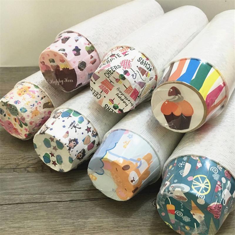 100Pcs Muffin Cupcake Paper Cups Holder Liners Pastry Colorful Wedding Birthday Party Cake Decoration Tool