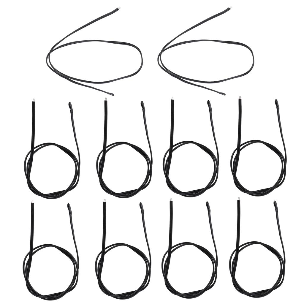 10Pcs NTC Temperature Sensor PVC Epoxy Resin Temp Thermal Thermistor Probe for Automobiles 500mm