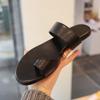 Leather Toe Slippers Women Wear New Beach Flat-bottomed Open-toed Sandals Half Slippers