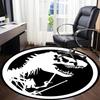 1pc Dino Dinosaur Office Round Area Rug, Under Office Chairs Bedroom Living Room Home Decor, Room Deco, Available in Various Sizes