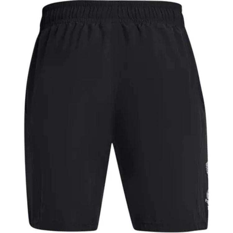 Under Armour Logo Print Elastic Straight Casual Shorts Men Shorts Black 1377139-003