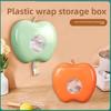 Wall Mounted Plastic Bag Dispenser Organizer No Drill Storage Box for Kitchen Pantry Food Wrap Container Holder
