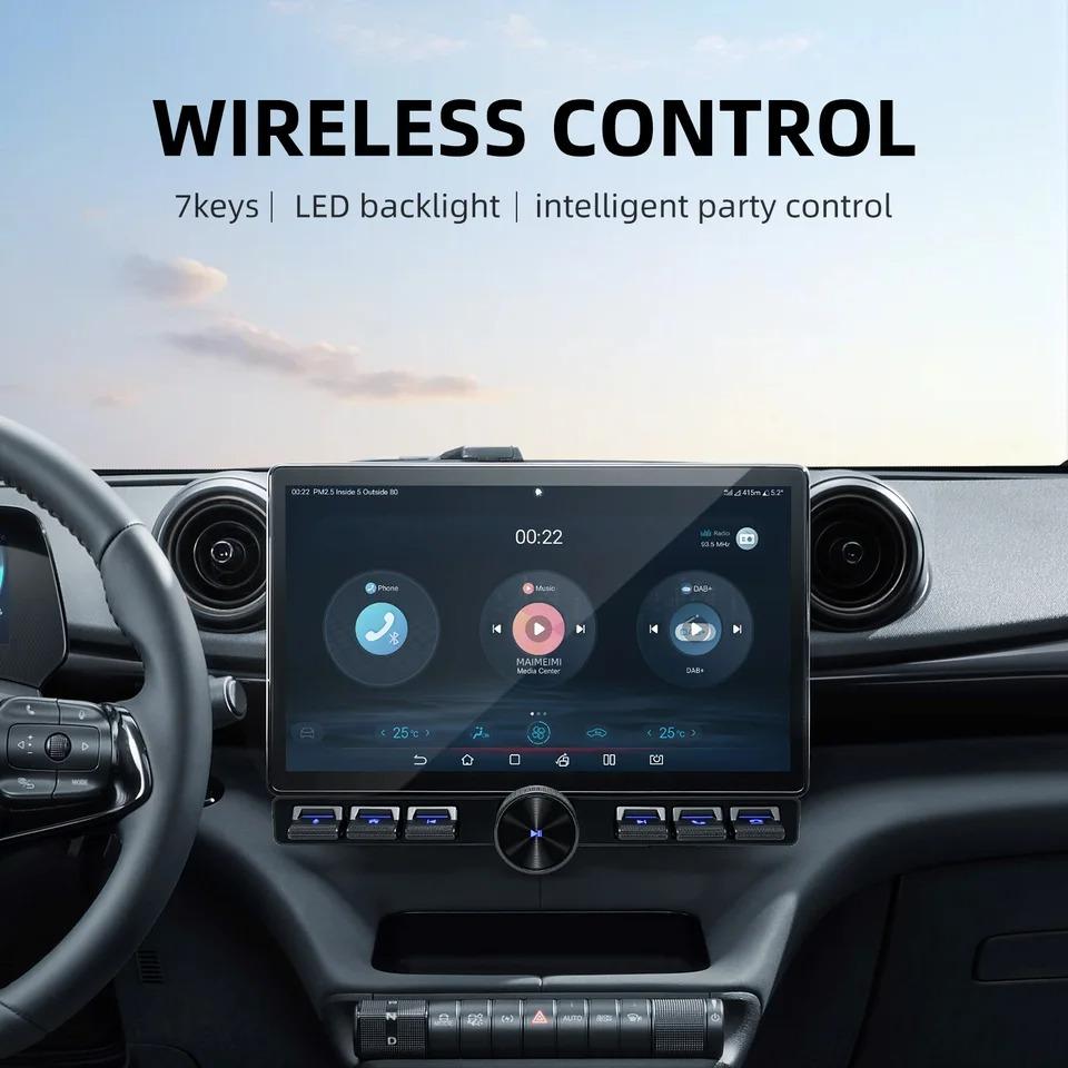 Smart Steering Wheel Controller Wireless Control Button With Ambient Light Intelligent Control Volume For Navigation Player