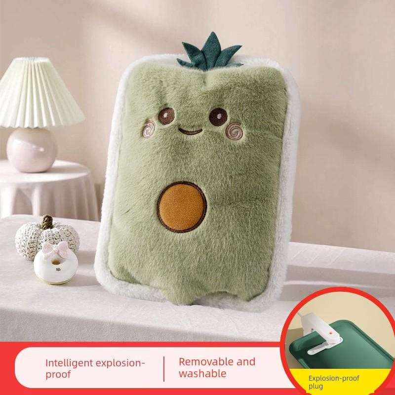 Hot Water Bottle, Rechargeable, Explosion-Proof, Cute Plush Warm Water Bottle for Girls, Hand Warmer, Baby Warmer, Special for Hot Compress on the