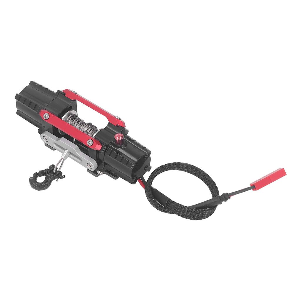 RC Winch Aluminum Alloy Electric Dual Motor Simulated Winch for SCX10 90046 D90 1Celsius10 RC Car 6 to 8V