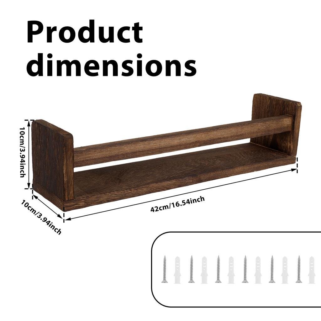 3Pcs Wooden Floating Shelves Wall Mounted Book Shelves Multi purpose Storage Rack Floating Nursery Book Shelves for Home Bedroom