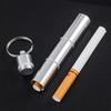 Stylish Cigarettes Container with Keychain Portable Cigarettes Holder Aluminum Metal Cigarettes Storage Tube for Men