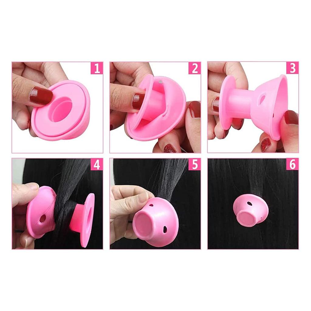 Hair Roller Set Silicone Self Grip Heatless Hair Curling Roller Curler for Home Travel