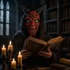 Máscara de Diablo para Halloween Máscara de Satán, Disfraz Realista de Cabeza Completa de Látex con Accesorios Largos y Escalofriantes de Cuernos Rojos y Colmillos, Accesorios de Fiesta de Cosplay Aterradores