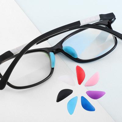 1 Pair Colored Silicone Soft Nose Pads For Sport Glasses Anti Slip Temple Comfortable For Plate Sunglasses Glasses Accessories